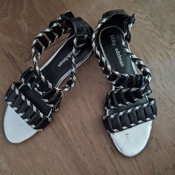 Libby Edelman Strap Buckle Sandals 7 - Picture 2 of 6